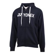 Yonex Full-Zip Logo Hoodie (Cotton Blend) navy blue Men's